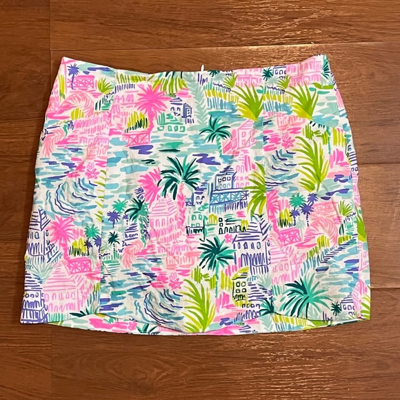 Lilly Pulitzer Dresses & Skirts - Lilly Pulitzer Womens Becki Skirt Skort Private Island Scalloped Neon Size 12